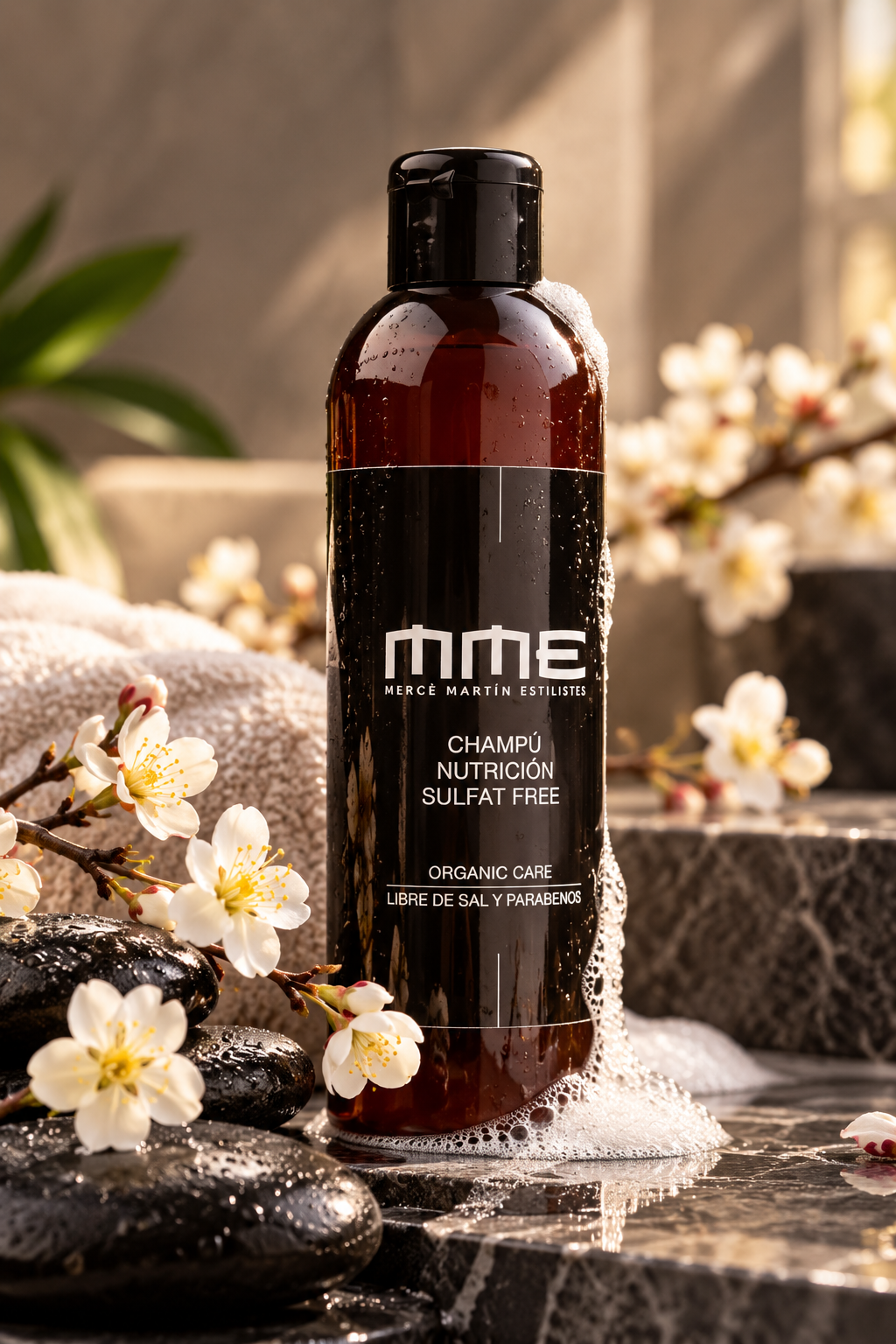 MME - Champú nutritivo sin sulfatos, sin sal, sin parabenos, 250 ml. Acondicionador sin aclarado de 250 ml.
